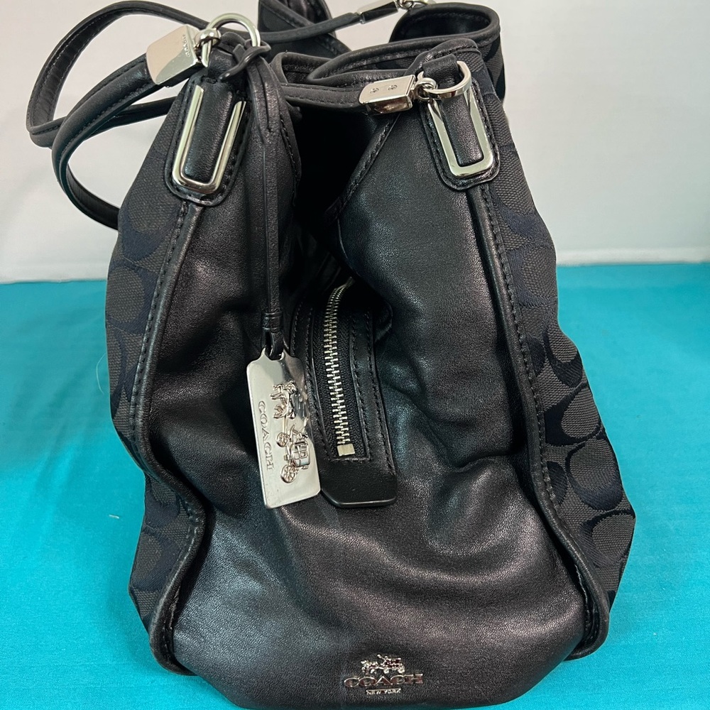 Black coach hand bag